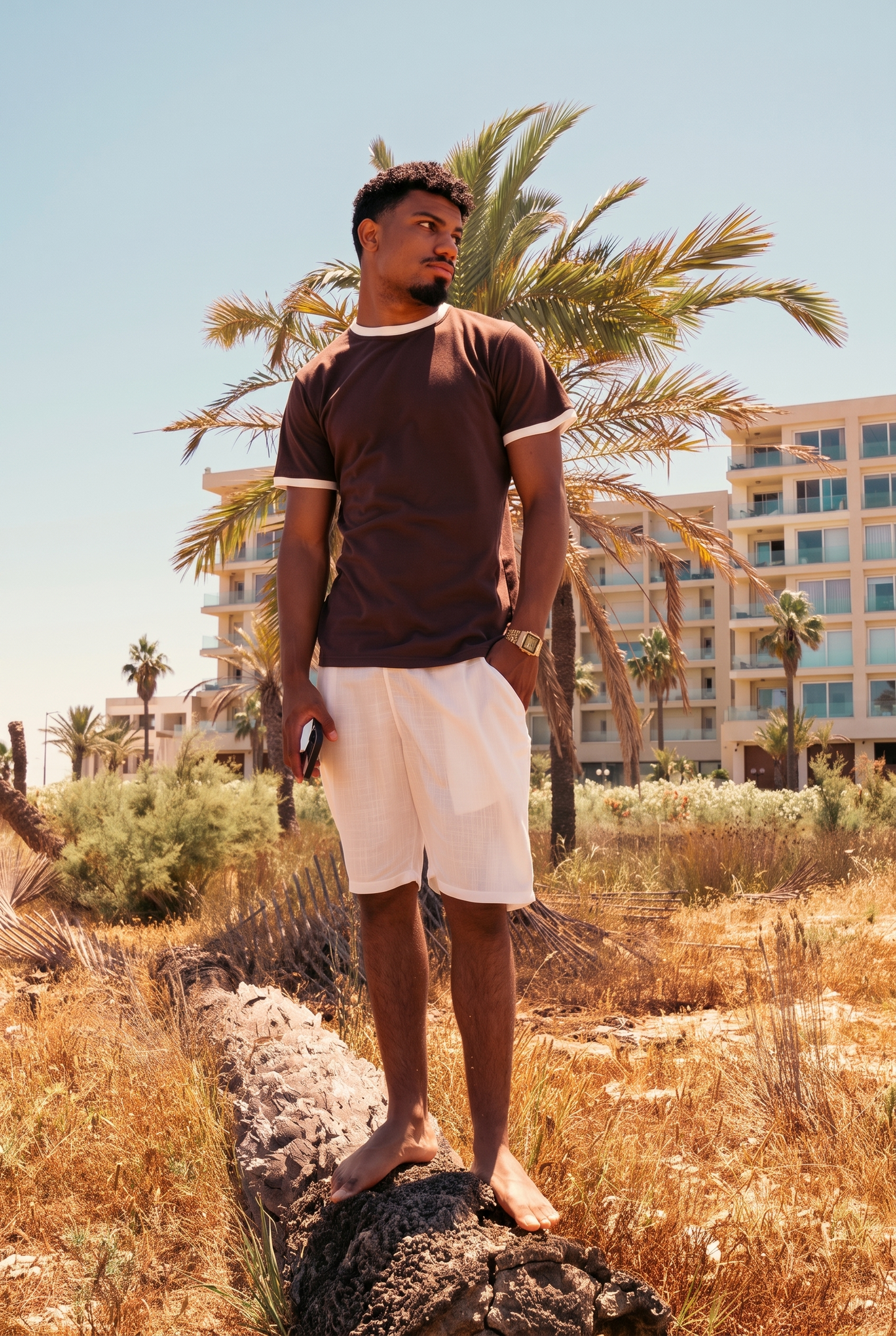 SET RINGER T-SHIRT + SHORT KAMRAYA BLANC