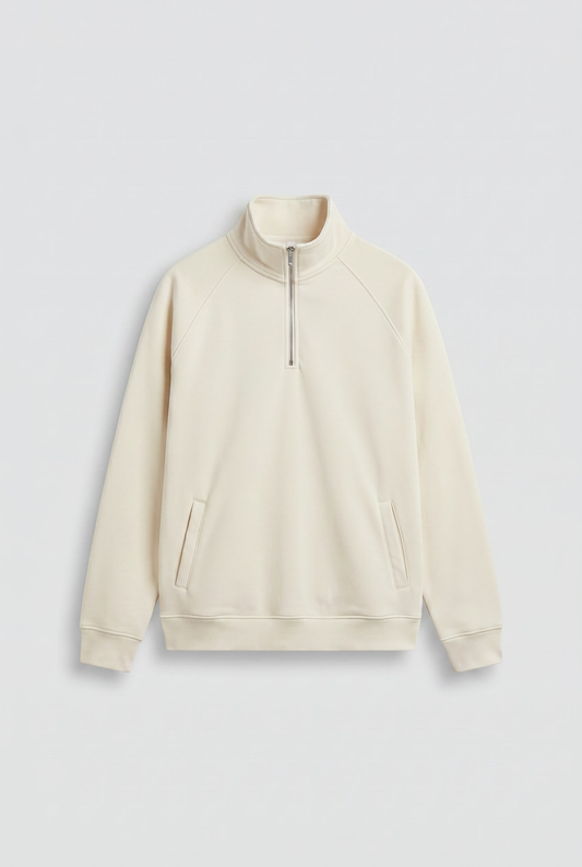 SWEAT COL ZIPPÉ BASIQUE
