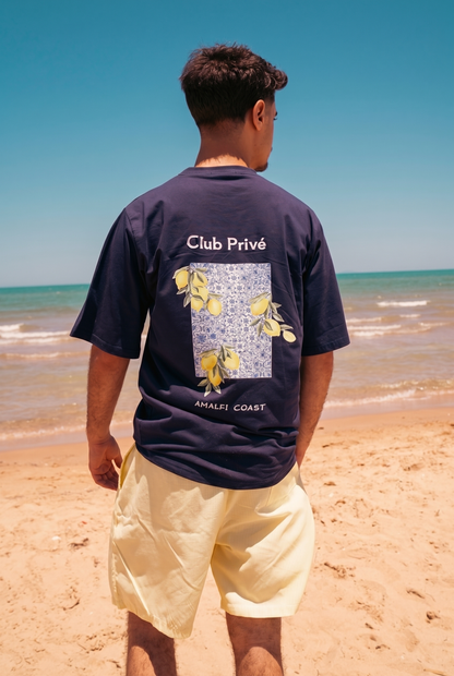 SET T-SHIRT AMALFI + SHORT RIÉE JAUNE