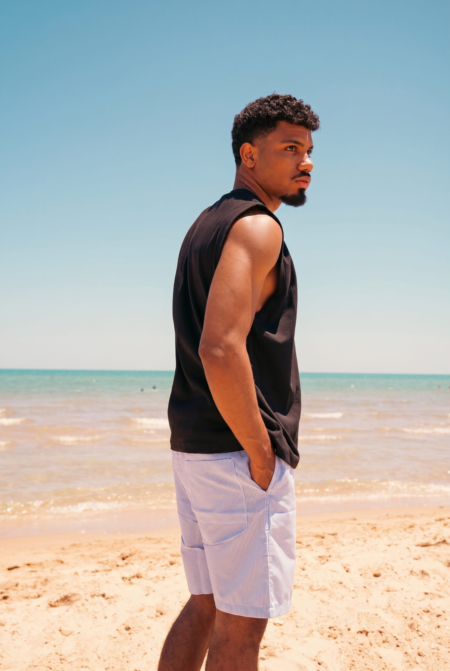 DÉBARDEUR + SHORT RIÉE BLUE
