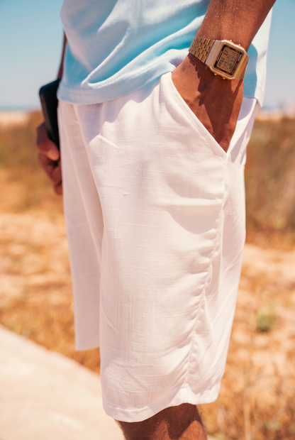 SET RINGER T-SHIRT + SHORT KAMRAYA BLANC