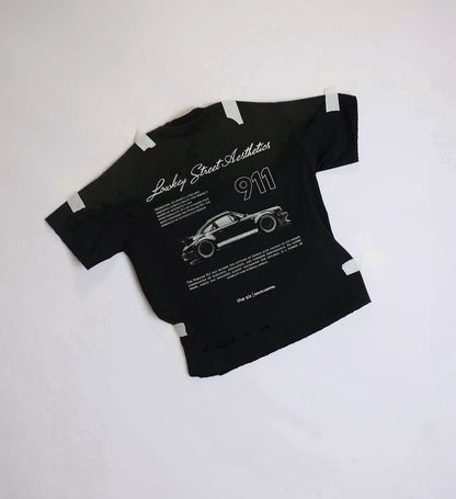T-SHIRT OVERSIZE IMPRIMÉ 911
