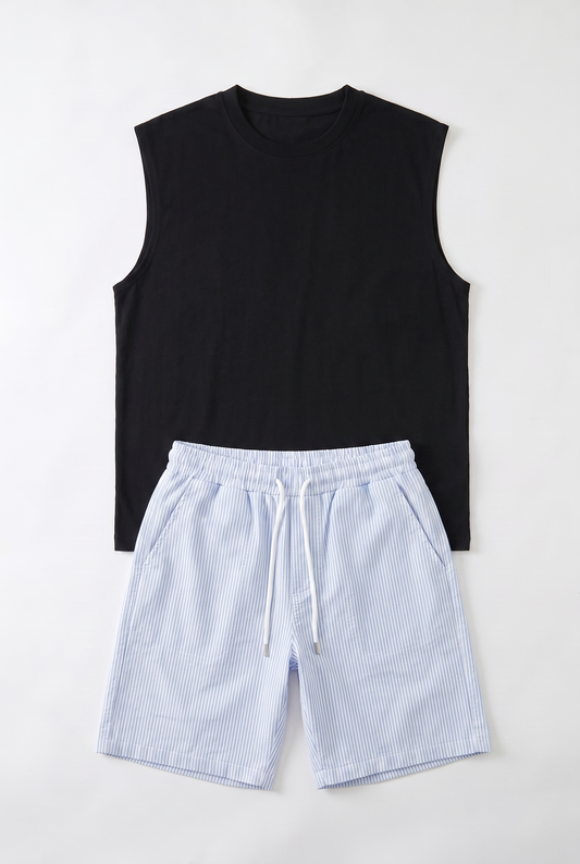 SET DÉBARDEUR + SHORT RIÉE BLUE