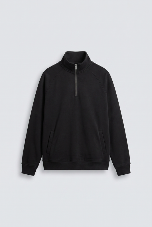SWEAT COL ZIPPÉ BASIQUE