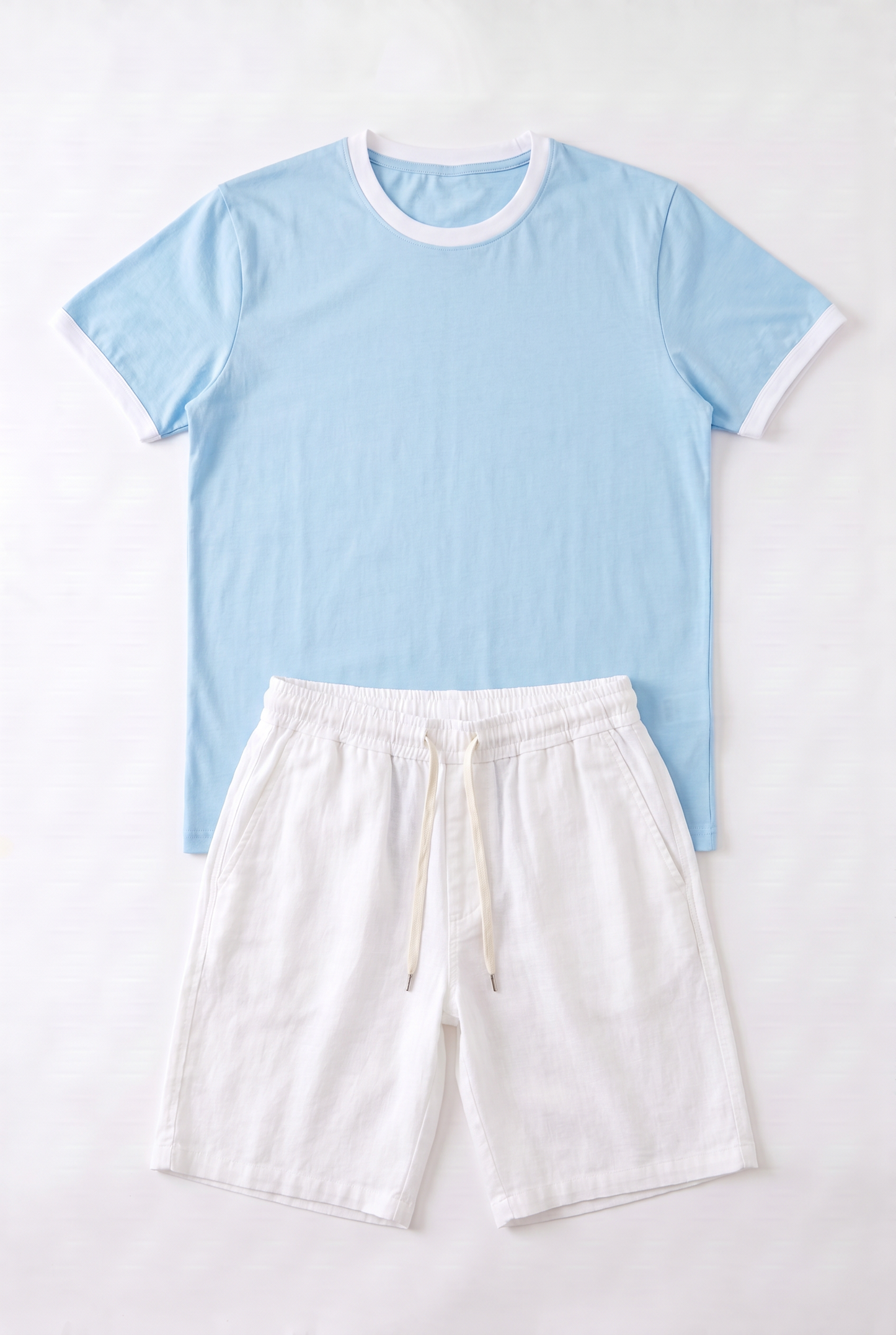 SET RINGER T-SHIRT + SHORT KAMRAYA BLANC