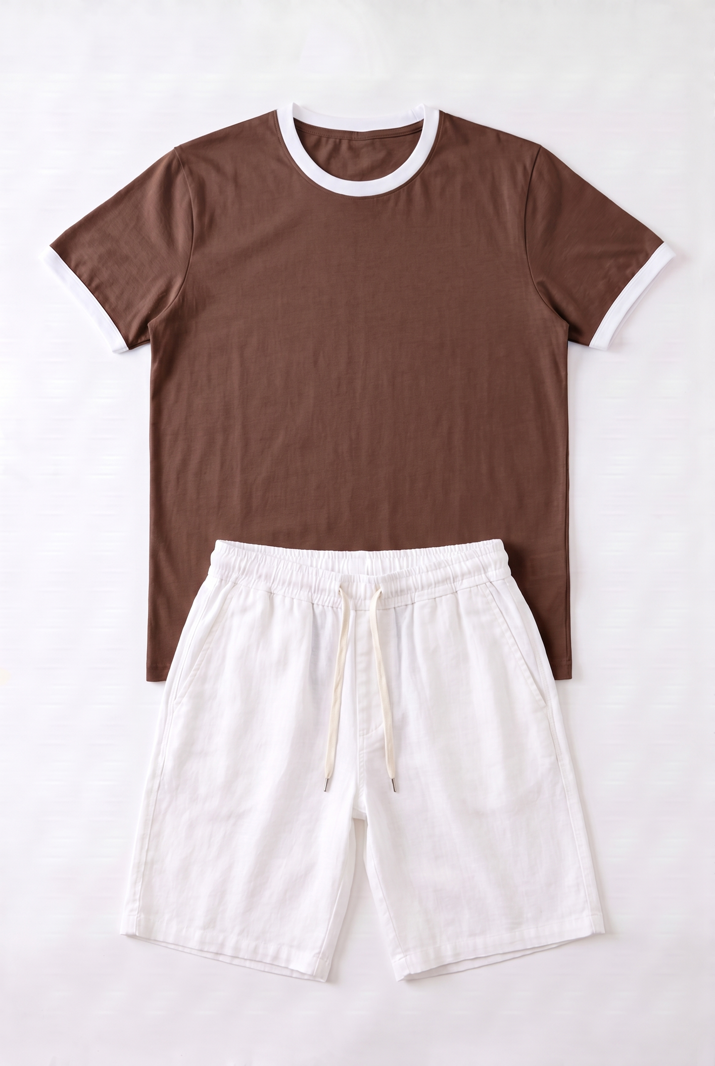 SET RINGER T-SHIRT + SHORT KAMRAYA BLANC