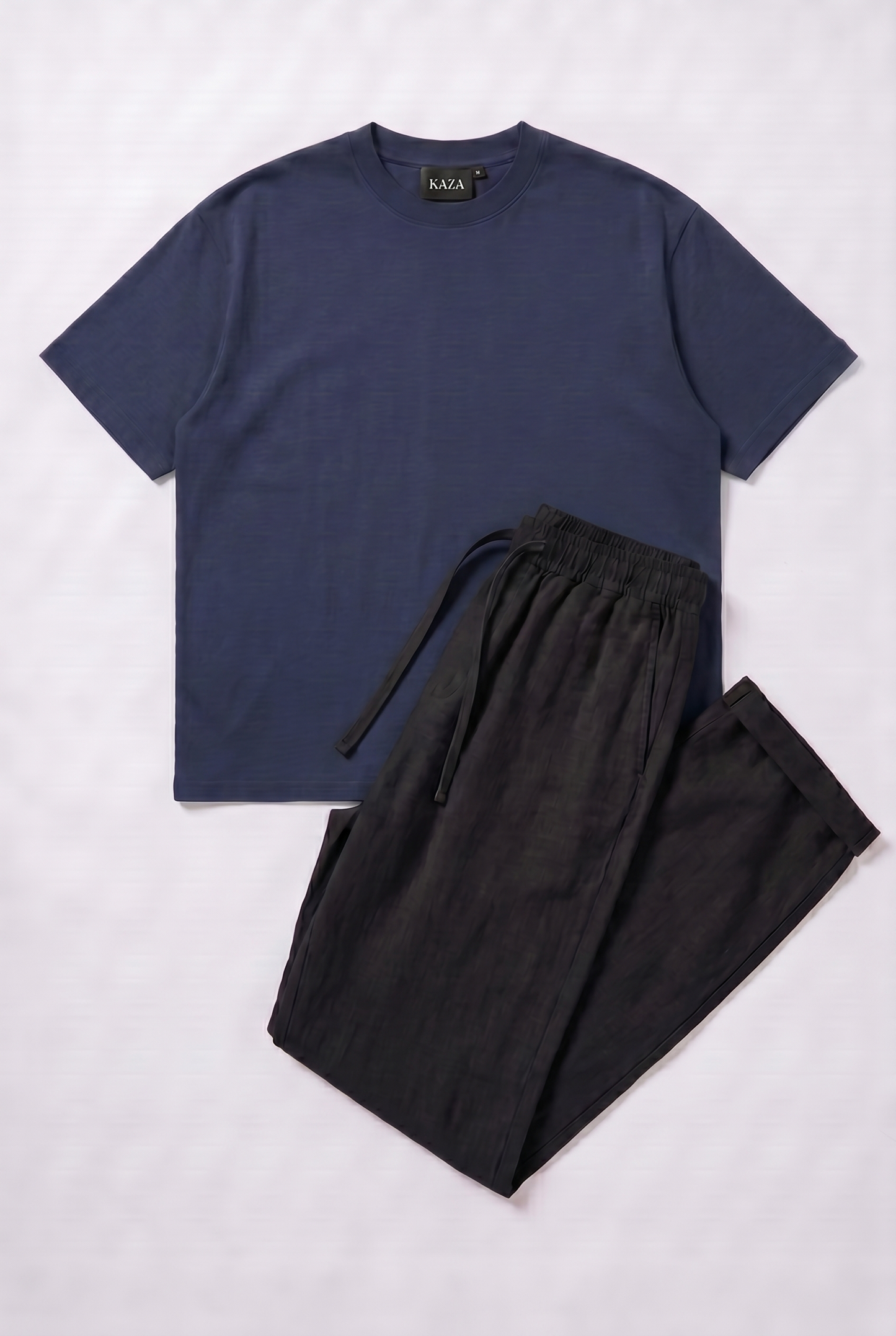 SET TSHIRT COTON OVERSIZED + KAMRAYA NOIR