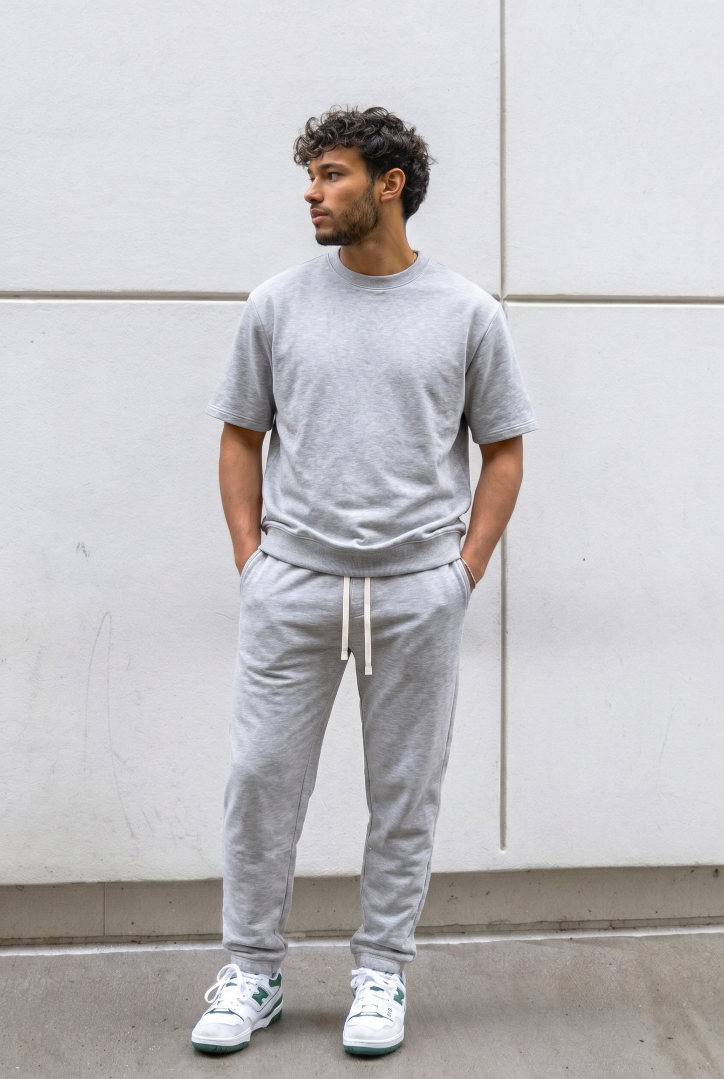 SET TSHIRT + BAGGY PANTAS GRIS