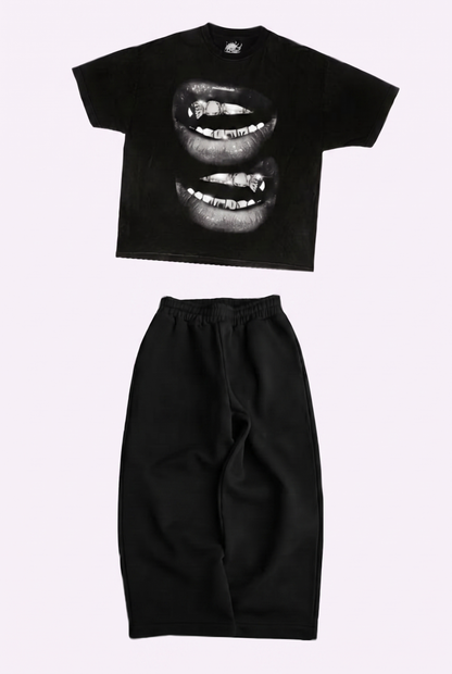 SET T-SHIRT NOIR + JOGGER NOIR