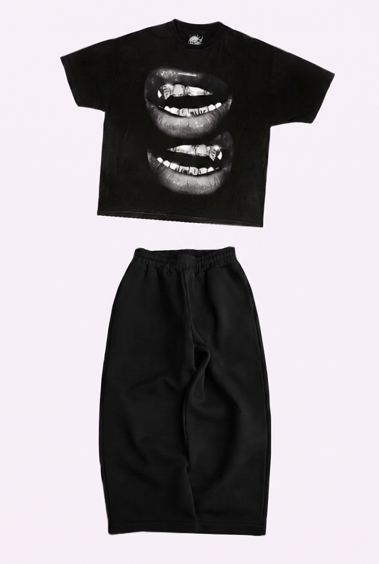 SET T-SHIRT NOIR + JOGGER NOIR