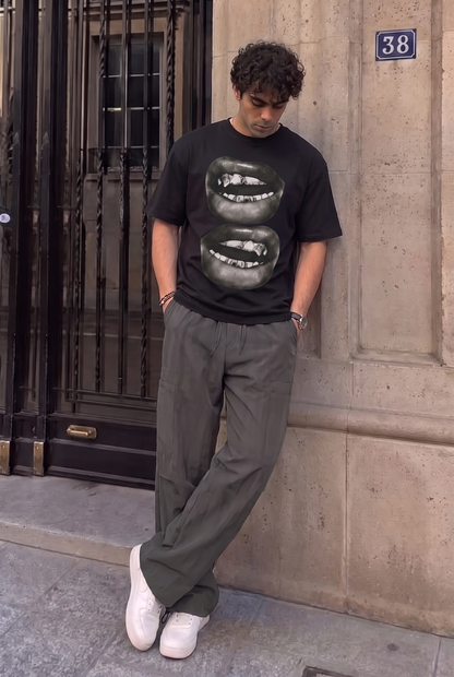 SET T-SHIRT IMPRIMÉ + PANTALON PARACHUTE