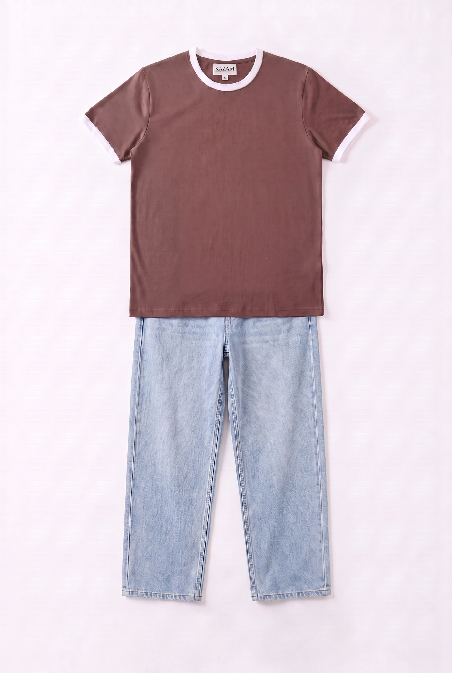 SET T-SHIRT RINGER + JEANS