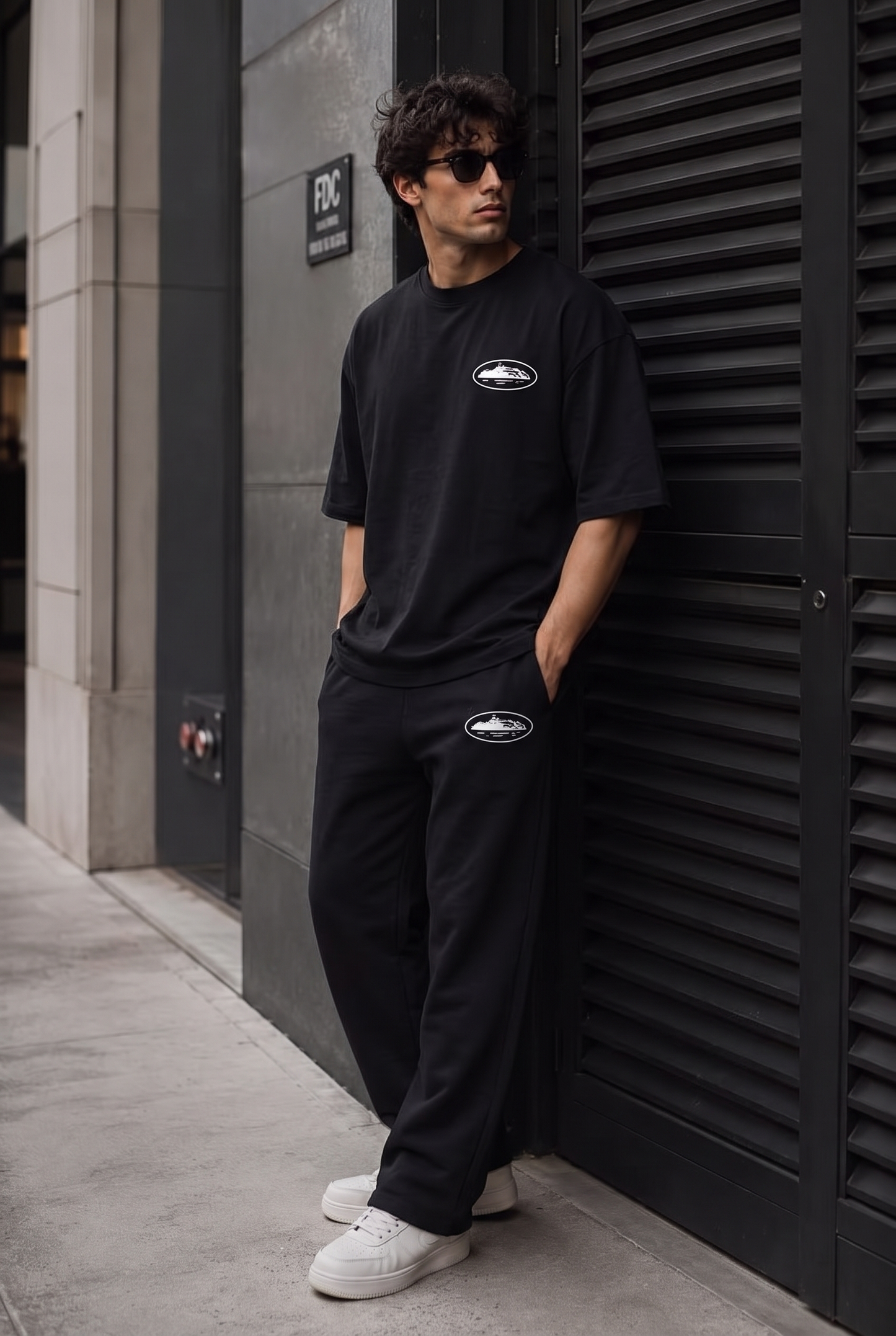 SET T-SHIRT NOIR CORTEZ + JOGGER NOIR