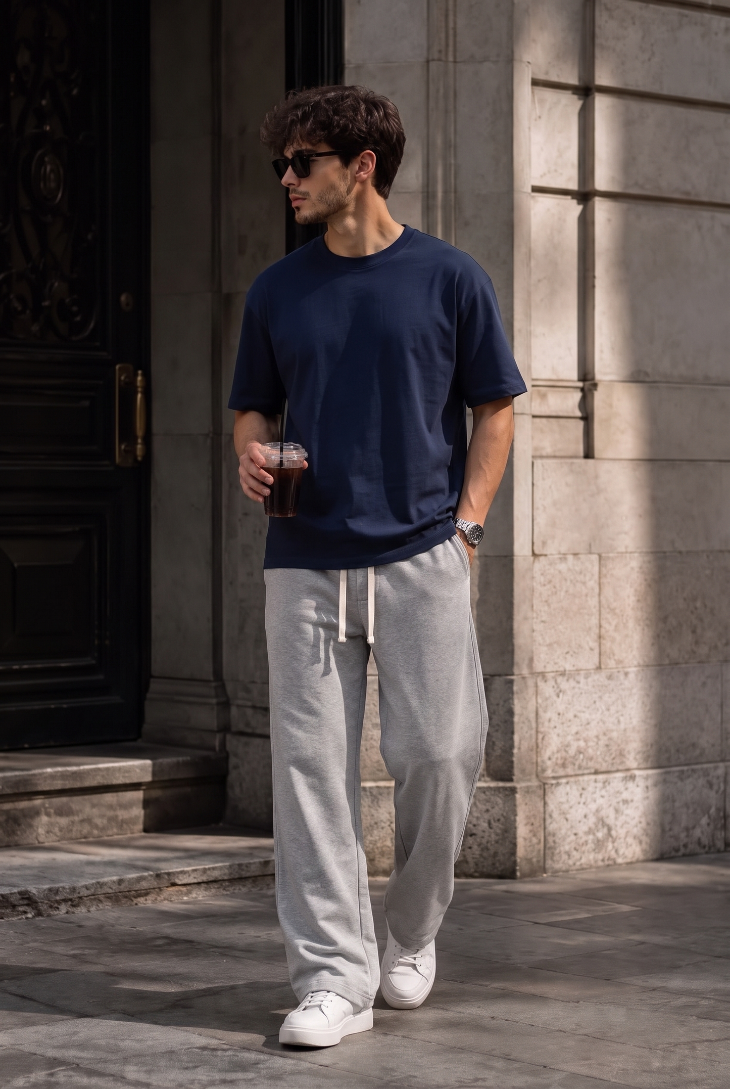 T-SHIRT BLEU MARINE + JOGGER