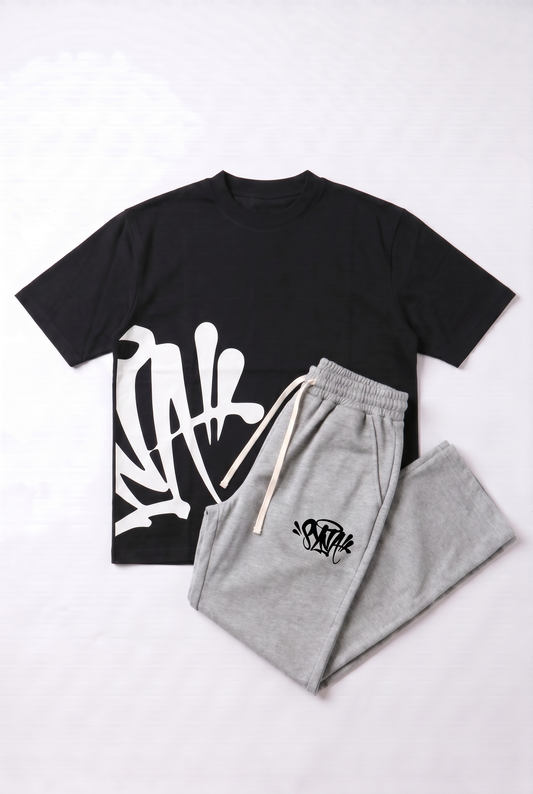 SET T-SHIRT IMPRIMÉ + BAGGY PANTS