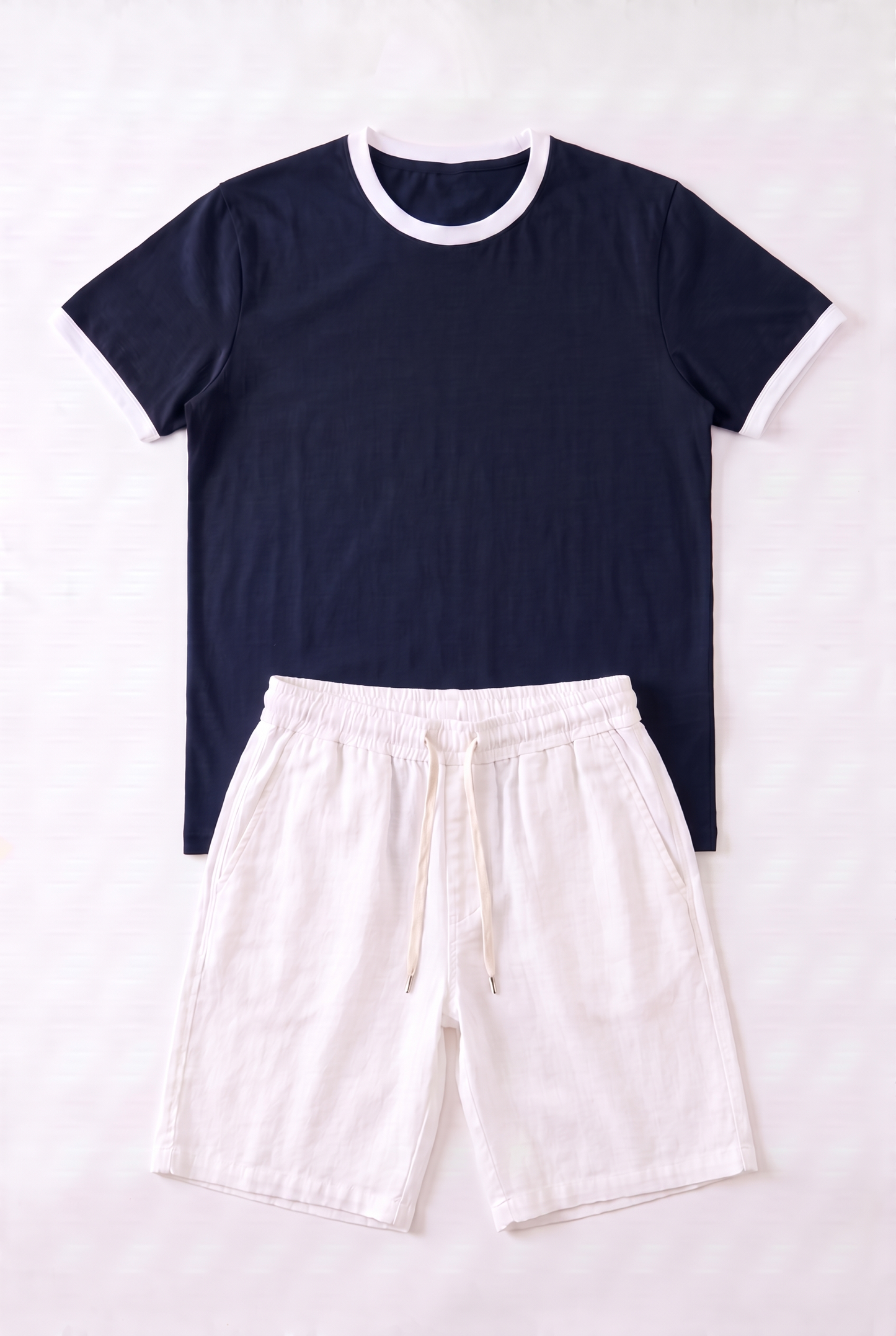 SET RINGER T-SHIRT + SHORT KAMRAYA BLANC