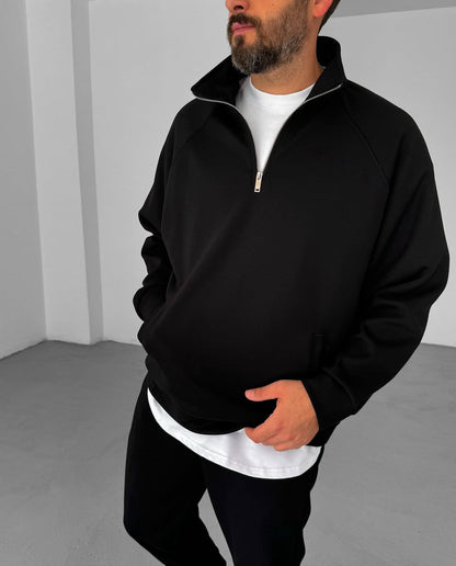 SWEAT COL ZIPPÉ BASIQUE