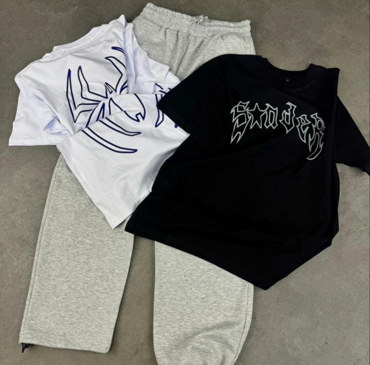 SET T-SHIRT OVERSIZE IMPRIMÉ SPIDER + BAGGY PANTS