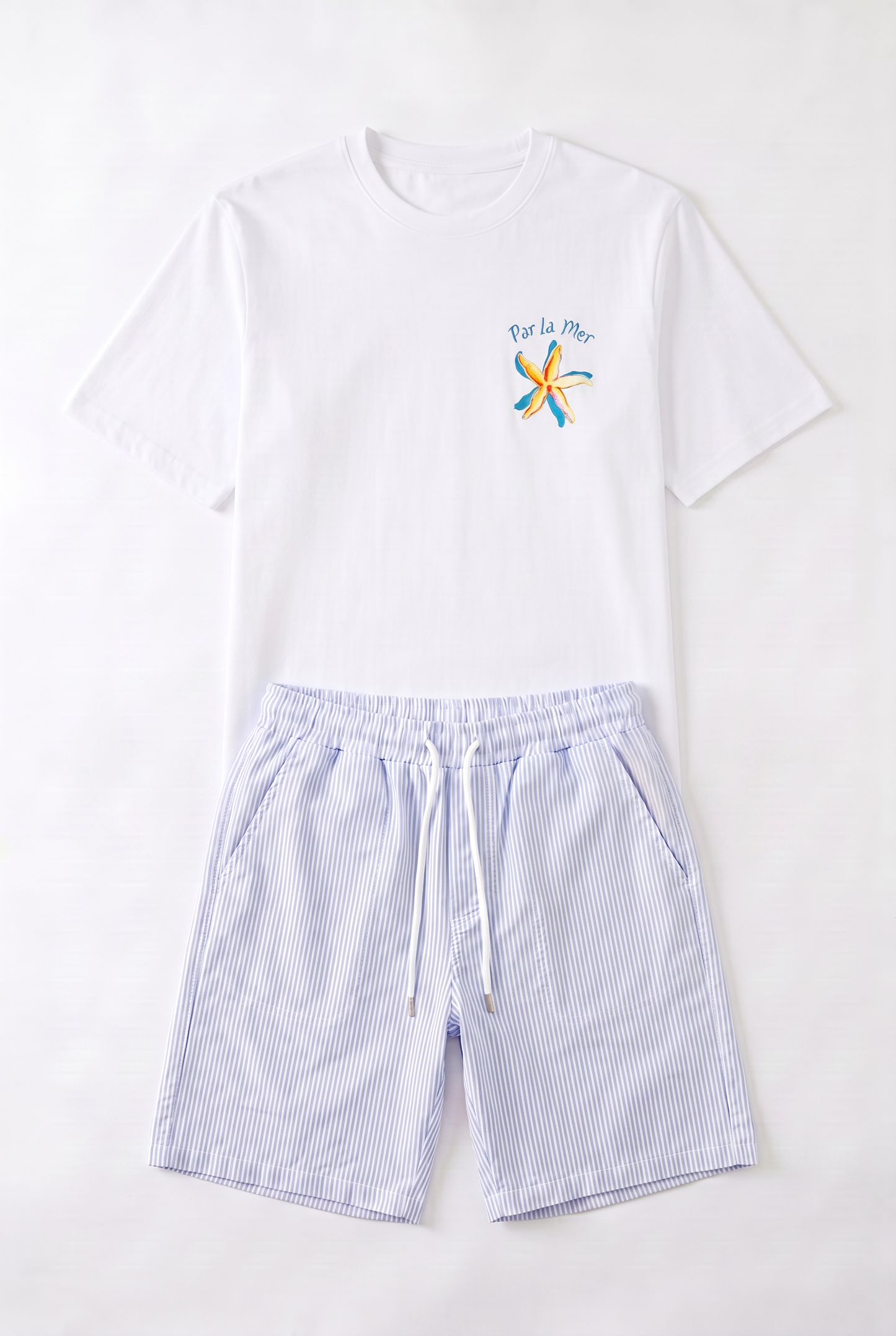 T-SHIRT PAR LA MER + SHORT RIÉE BLUE