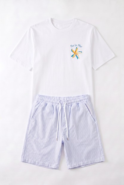 T-SHIRT PAR LA MER + SHORT RIÉE BLUE